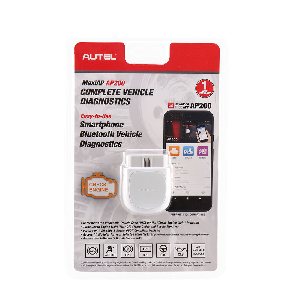 Autel AP200 RUS - мультимарочный сканер — изображение 3